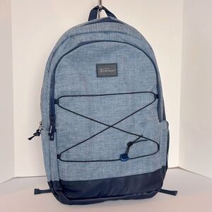 Bella Russo Insulated Backpack Denim Blue Corded Front Outdoor Hike Travel NWT